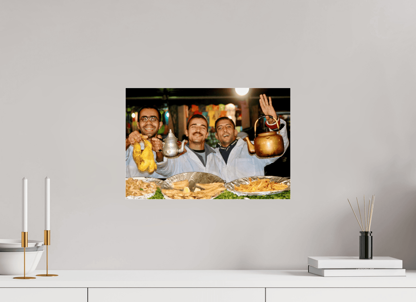 Oriental Food with Good Mood Vol.1 - Photo Art Print under Acrylic Glass - Colors of Marrakech - Photo Art Gallery