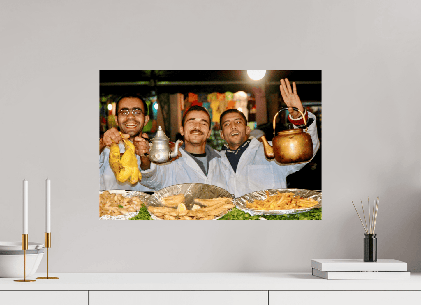Oriental Food with Good Mood Vol.1 - Photo Art Print under Acrylic Glass - Colors of Marrakech - Photo Art Gallery