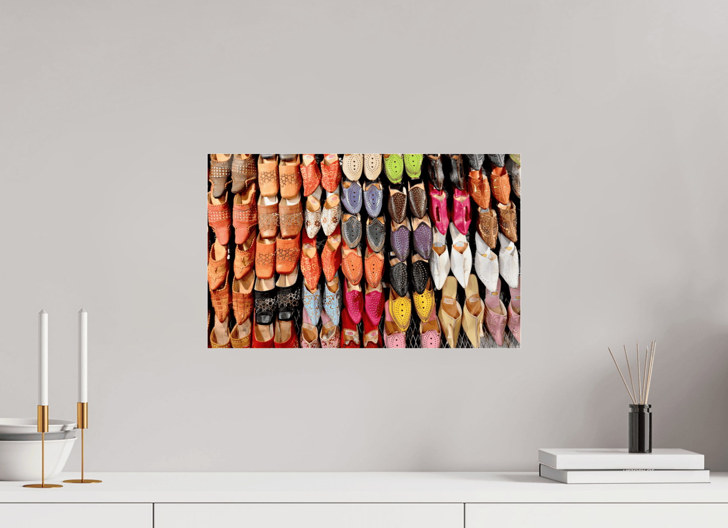 Oriental Foot Wear Vol. 1 - Fine Art Photo Print under Acrylic Glass - Colors of Marrakech - Photo Art Gallery
