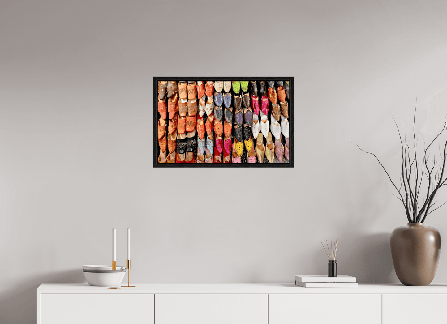 Oriental Foot Wear Vol. 1 - Fine Art Photo Print under Acrylic Glass - Colors of Marrakech - Photo Art Gallery