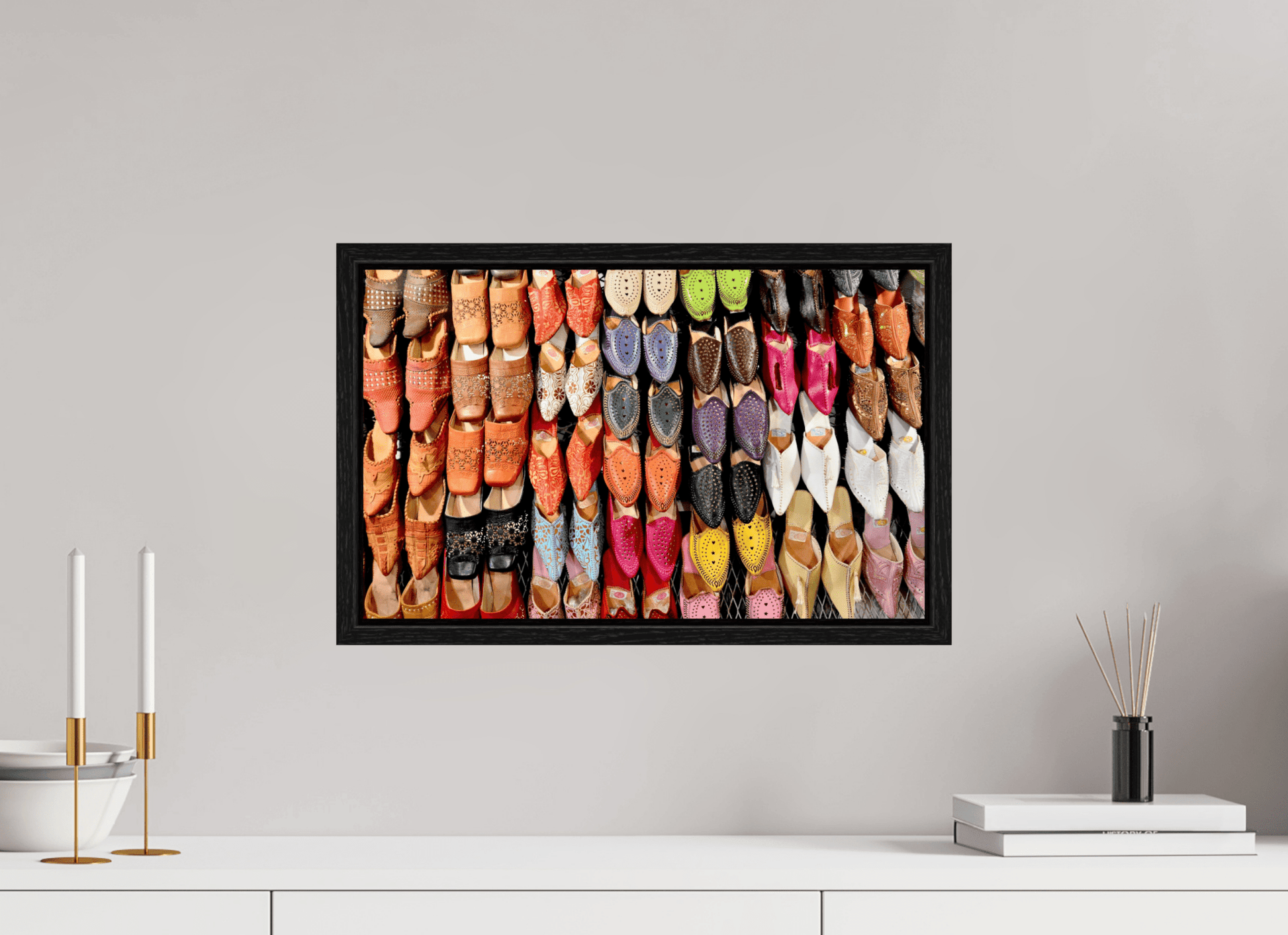 Oriental Foot Wear Vol. 1 - Fine Art Photo Print under Acrylic Glass - Colors of Marrakech - Photo Art Gallery