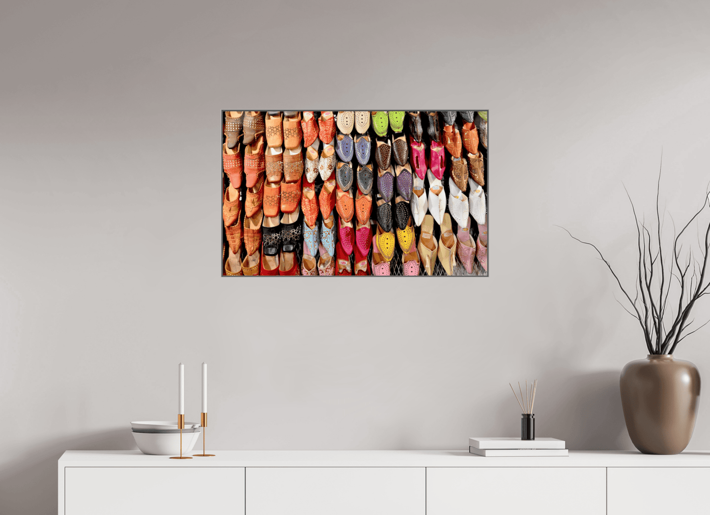 Oriental Foot Wear Vol. 1 - Fine Art Photo Print under Acrylic Glass - Colors of Marrakech - Photo Art Gallery