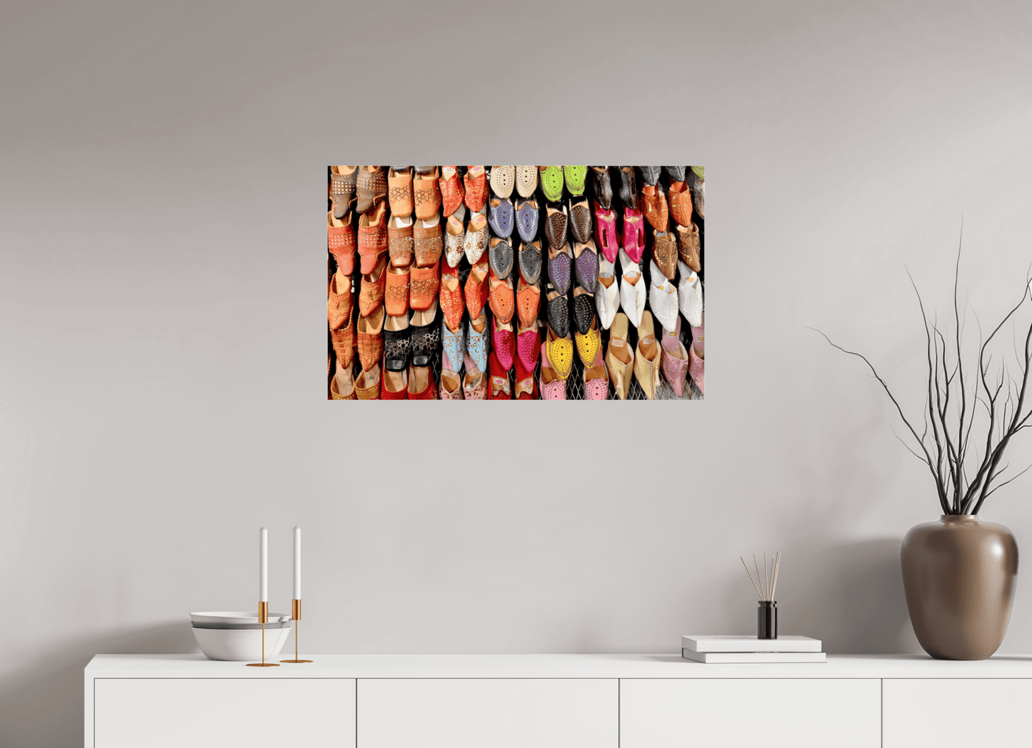 Oriental Foot Wear Vol. 1 - Fine Art Photo Print under Acrylic Glass - Colors of Marrakech - Photo Art Gallery