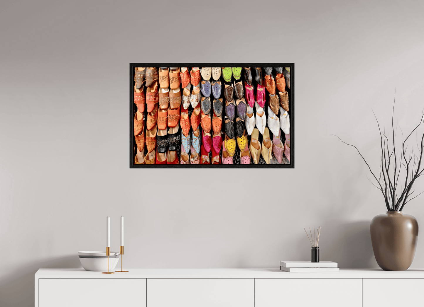 Oriental Foot Wear Vol. 1 - Fine Art Photo Print under Acrylic Glass - Colors of Marrakech - Photo Art Gallery