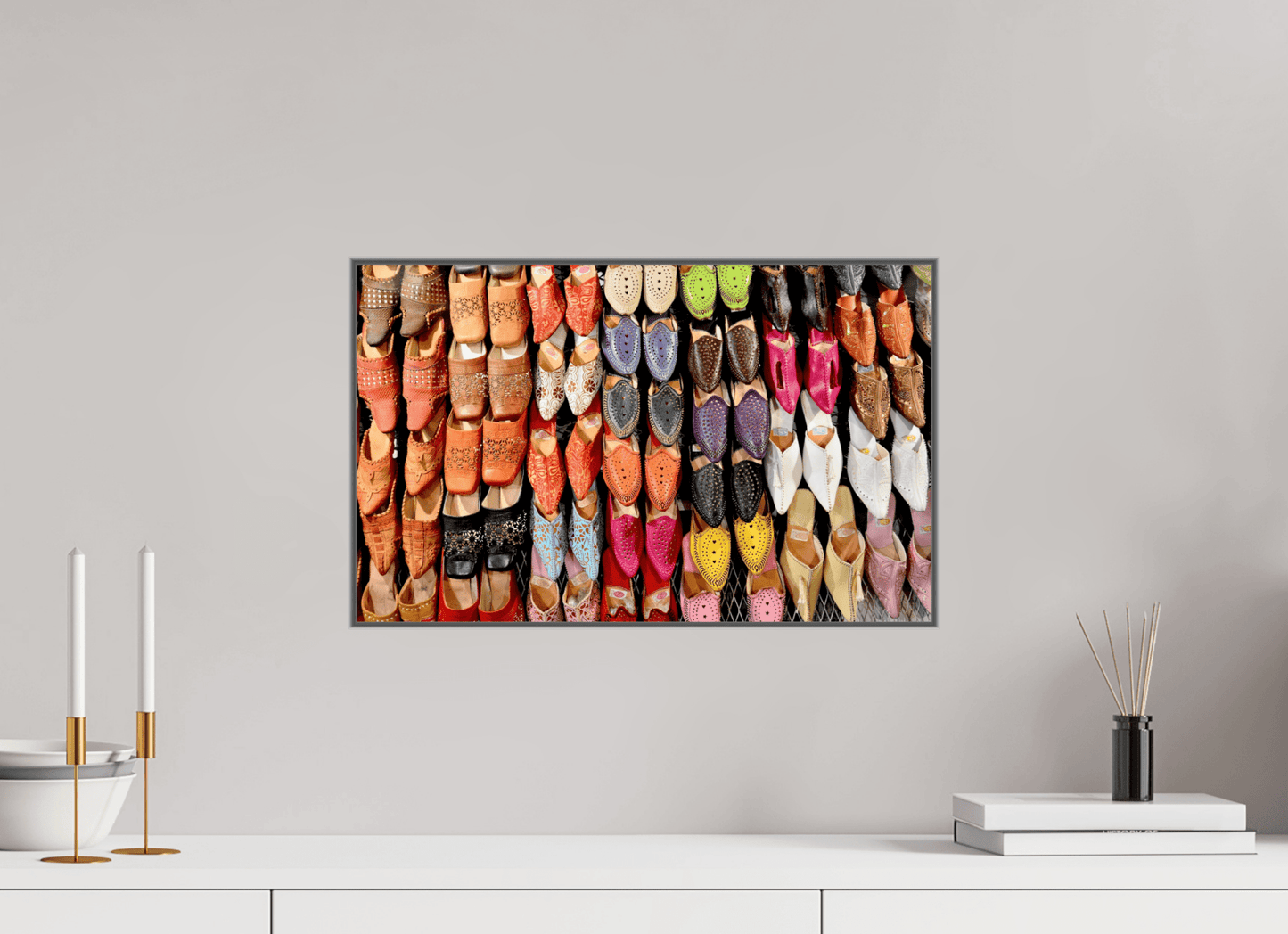 Oriental Foot Wear Vol. 1 - Fine Art Photo Print under Acrylic Glass - Colors of Marrakech - Photo Art Gallery