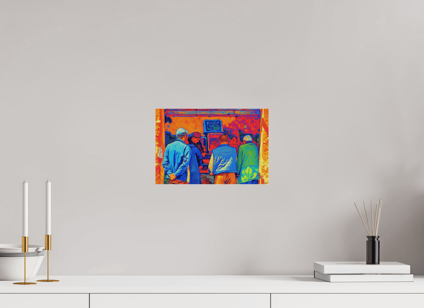 Small Berber Shop in the Souks of Marrakech Vol.3 - Pop Art Design; Print under Acrylic Glass - Colors of Marrakech - Photo Art Gallery