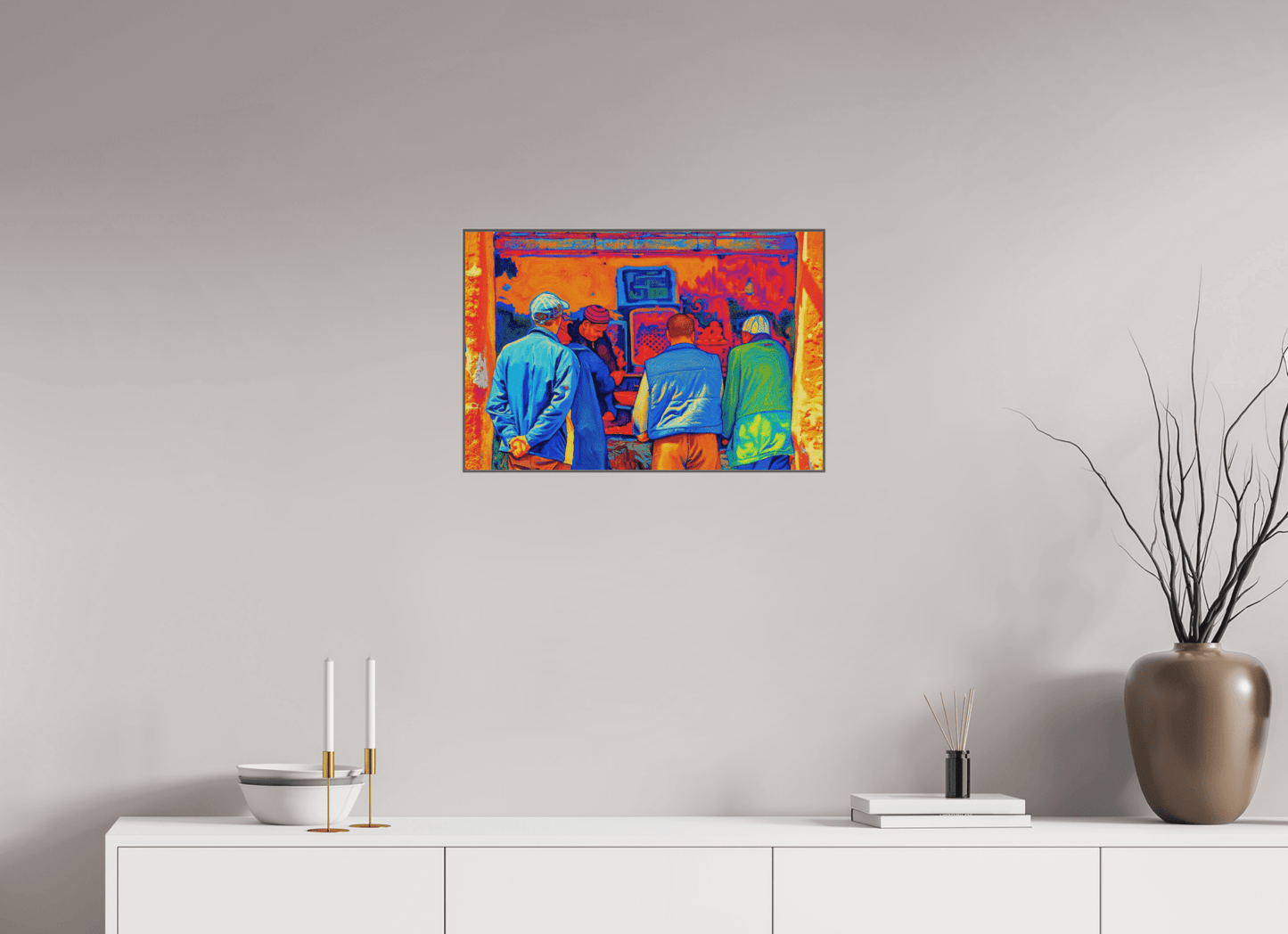 Small Berber Shop in the Souks of Marrakech Vol.3 - Pop Art Design; Print under Acrylic Glass - Colors of Marrakech - Photo Art Gallery