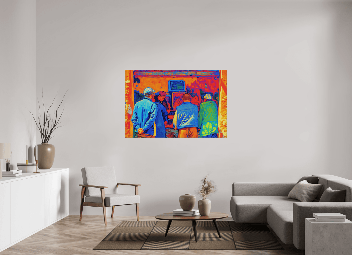 Small Berber Shop in the Souks of Marrakech Vol.3 - Pop Art Design; Print under Acrylic Glass - Colors of Marrakech - Photo Art Gallery