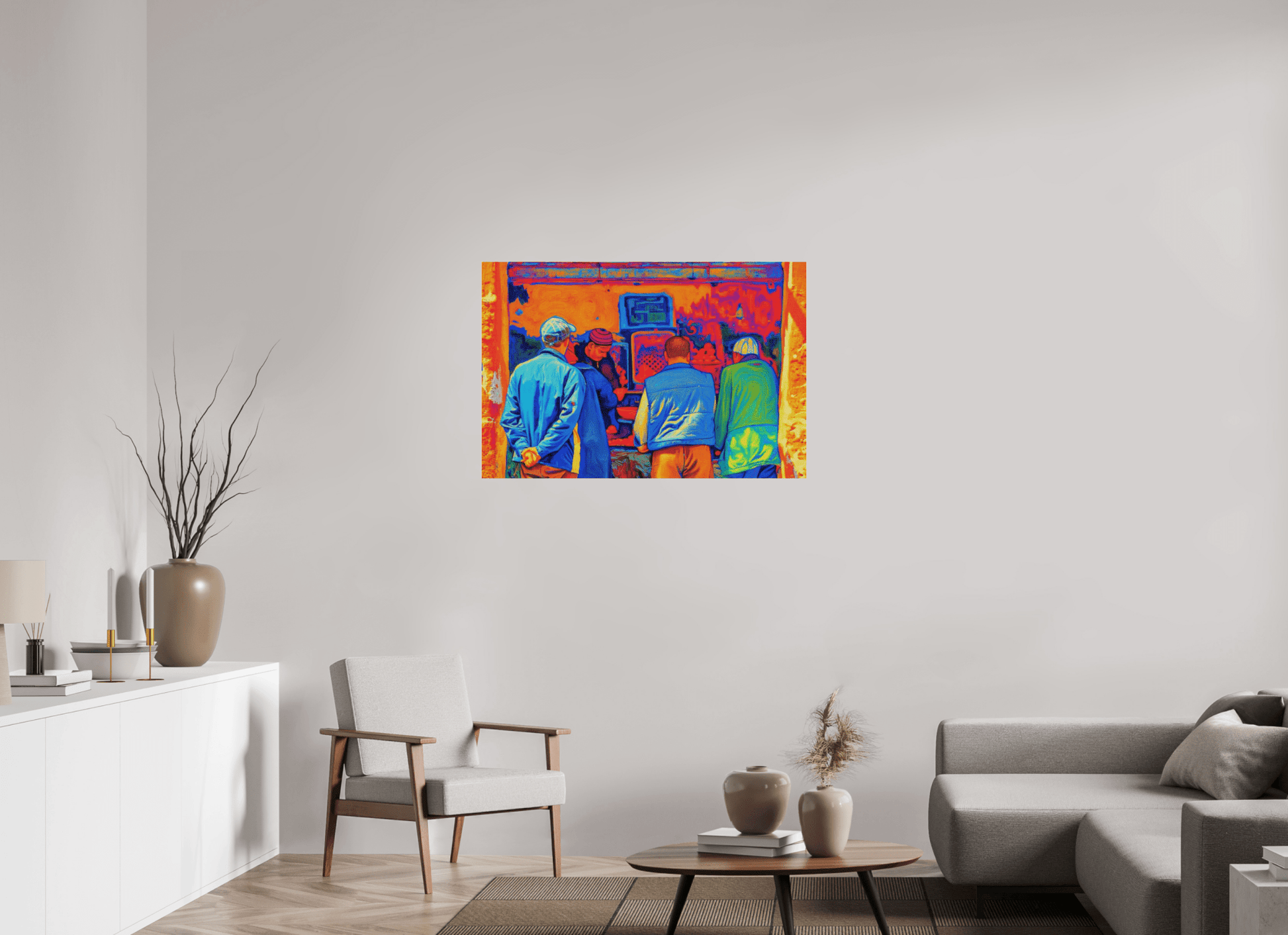 Small Berber Shop in the Souks of Marrakech Vol.3 - Pop Art Design; Print under Acrylic Glass - Colors of Marrakech - Photo Art Gallery
