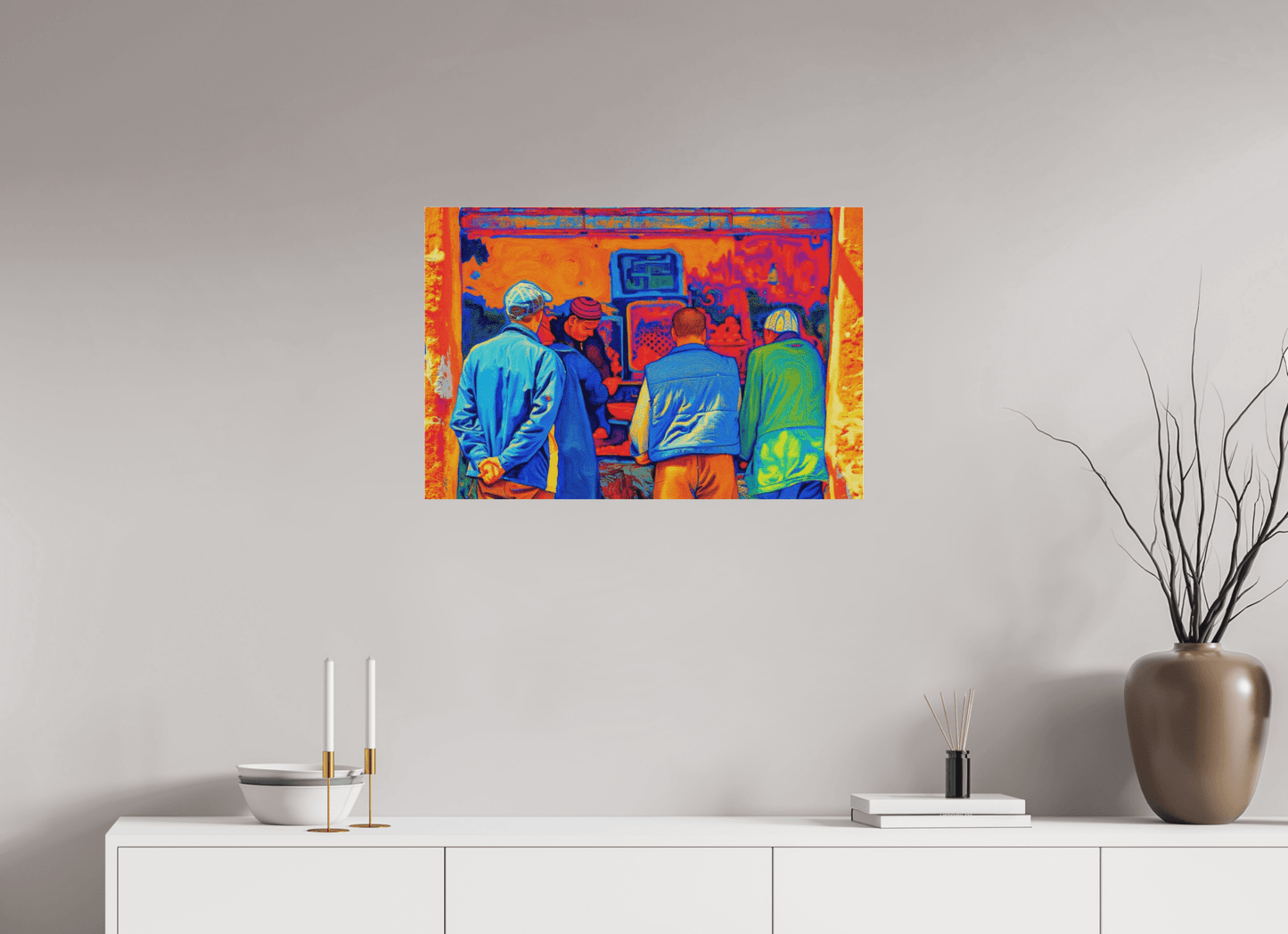 Small Berber Shop in the Souks of Marrakech Vol.3 - Pop Art Design; Print under Acrylic Glass - Colors of Marrakech - Photo Art Gallery
