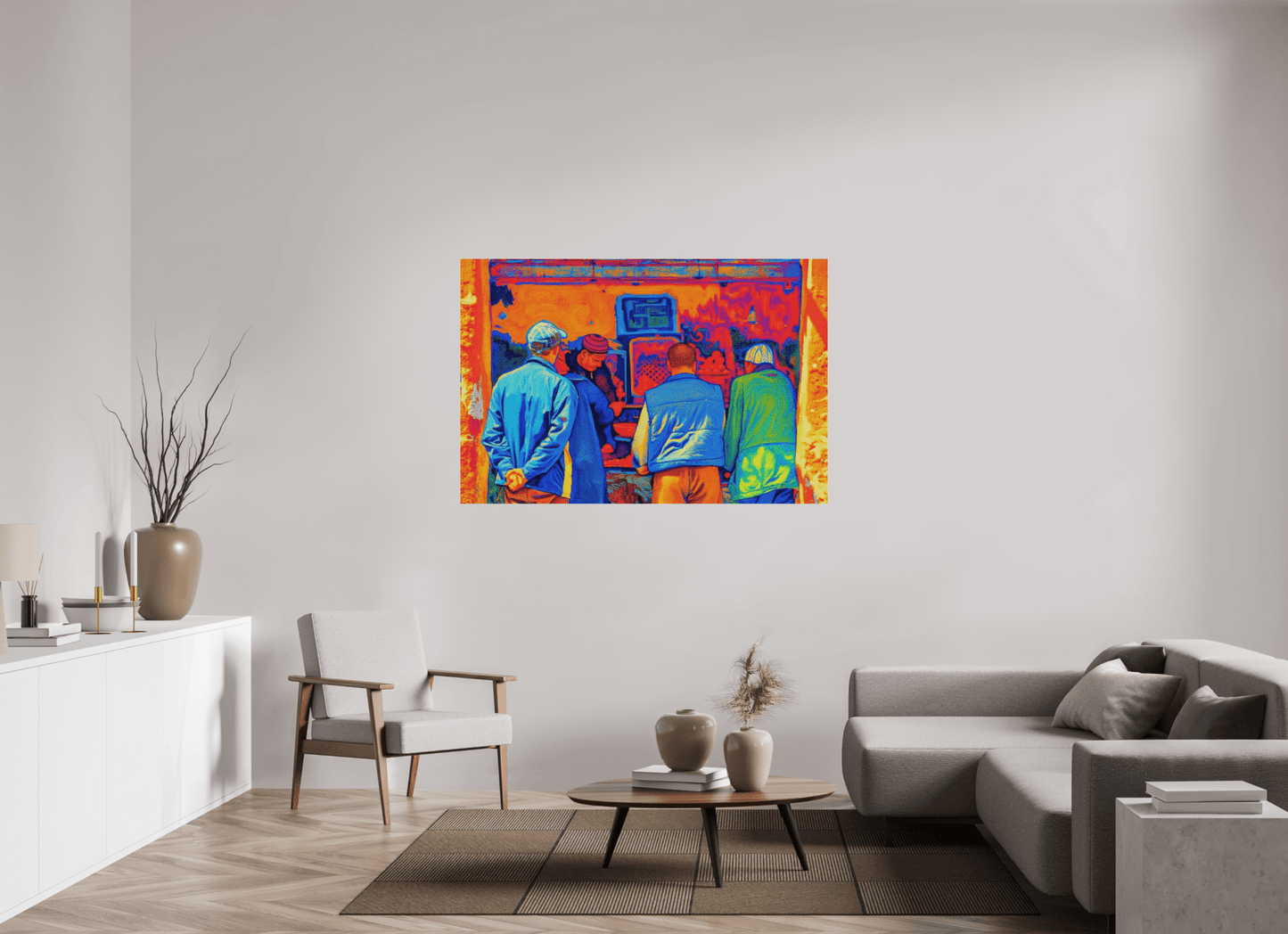 Small Berber Shop in the Souks of Marrakech Vol.3 - Pop Art Design; Print under Acrylic Glass - Colors of Marrakech - Photo Art Gallery