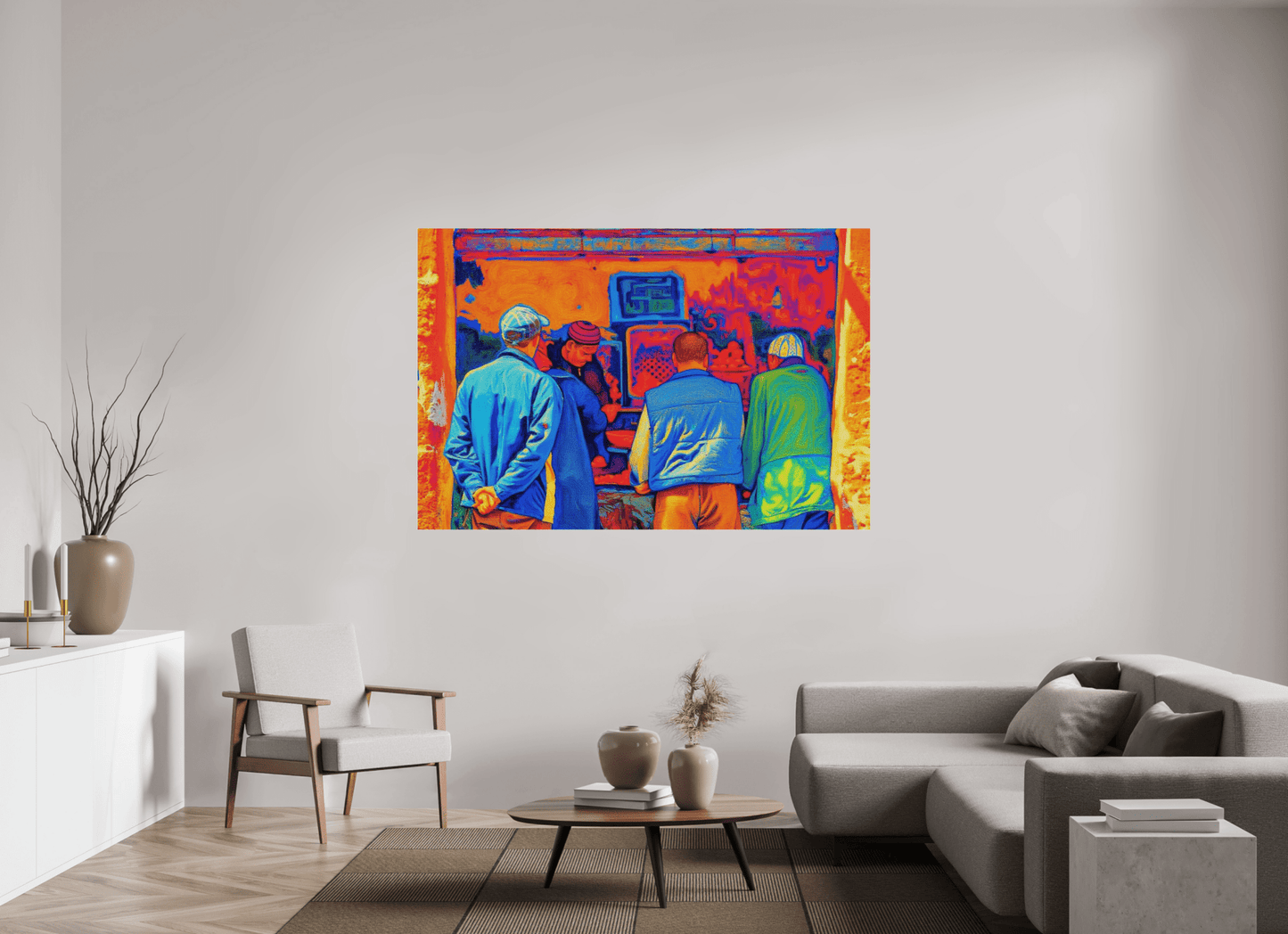 Small Berber Shop in the Souks of Marrakech Vol.3 - Pop Art Design; Print under Acrylic Glass - Colors of Marrakech - Photo Art Gallery