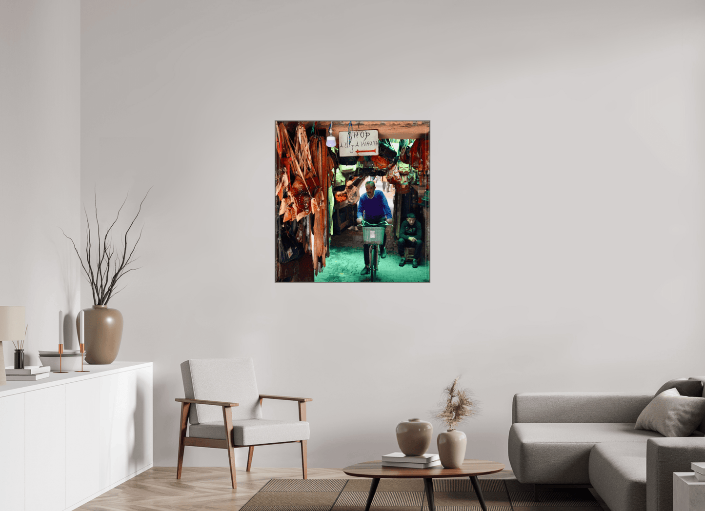 Souks by Bike at Night Vol. 1 — Fine Art Photography under Acrylic glass - Colors of Marrakech - Photo Art Gallery