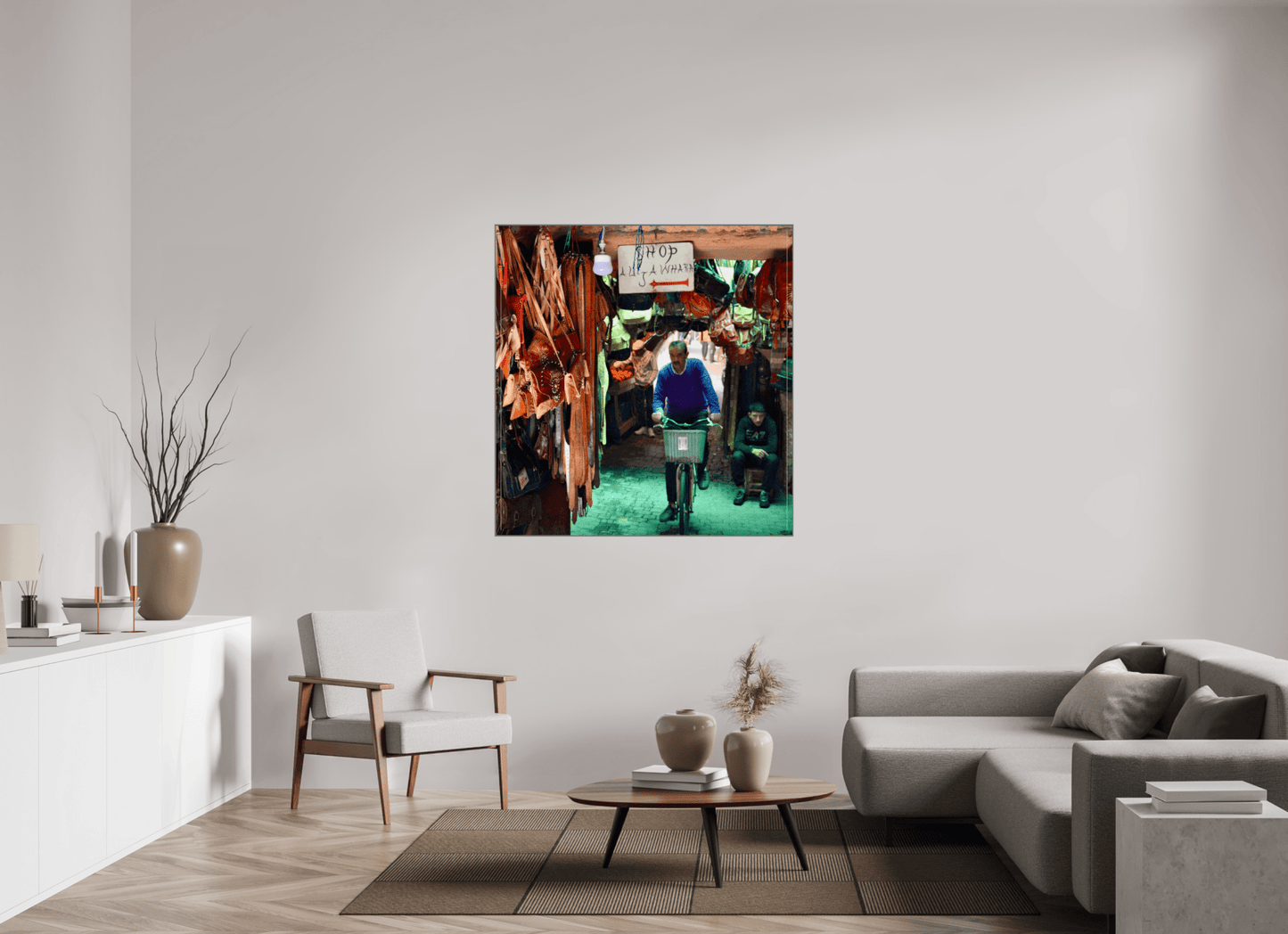Souks by Bike at Night Vol. 1 — Fine Art Photography under Acrylic glass - Colors of Marrakech - Photo Art Gallery