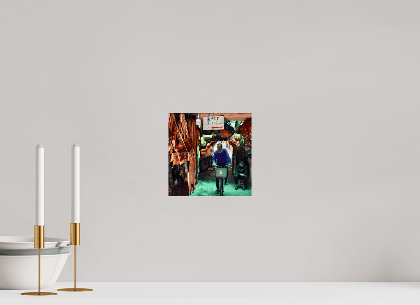 Souks by Bike at Night Vol. 1 — Fine Art Photography under Acrylic glass - Colors of Marrakech - Photo Art Gallery