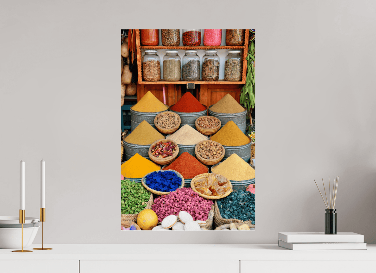 Spices and Colors from Marrakech — Photo by J. Schleenbecker, ©2025, Fine Art Photograph - Colors of Marrakech - Photo Art Gallery