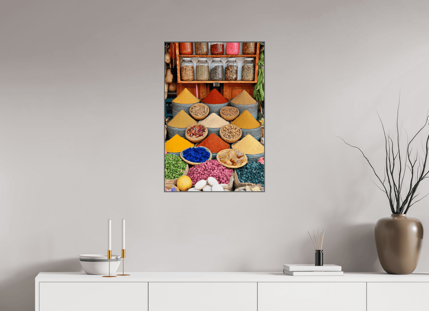 Spices and Colors from Marrakech — Photo by J. Schleenbecker, ©2025, Fine Art Photograph - Colors of Marrakech - Photo Art Gallery