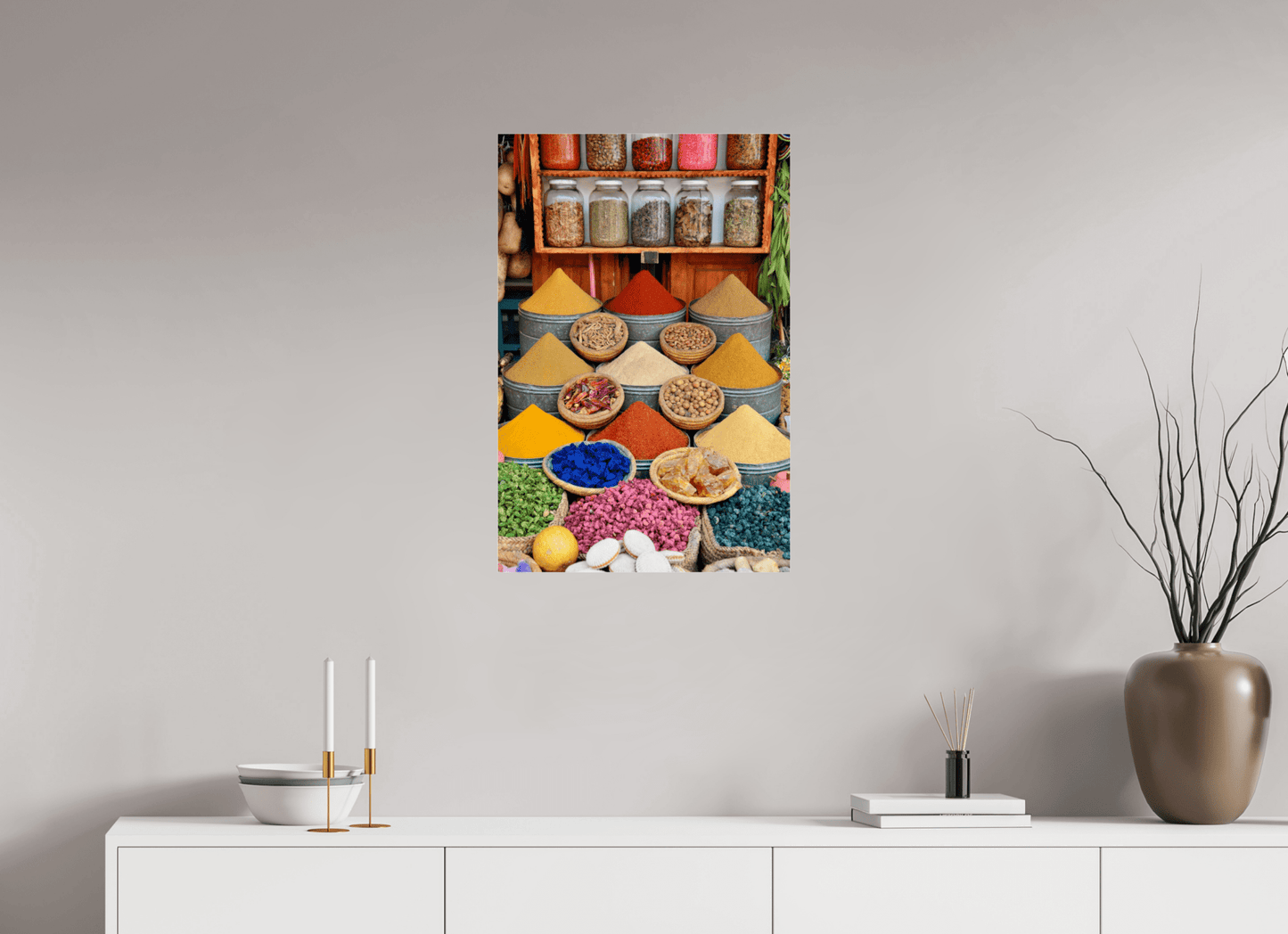 Spices and Colors from Marrakech — Photo by J. Schleenbecker, ©2025, Fine Art Photograph - Colors of Marrakech - Photo Art Gallery