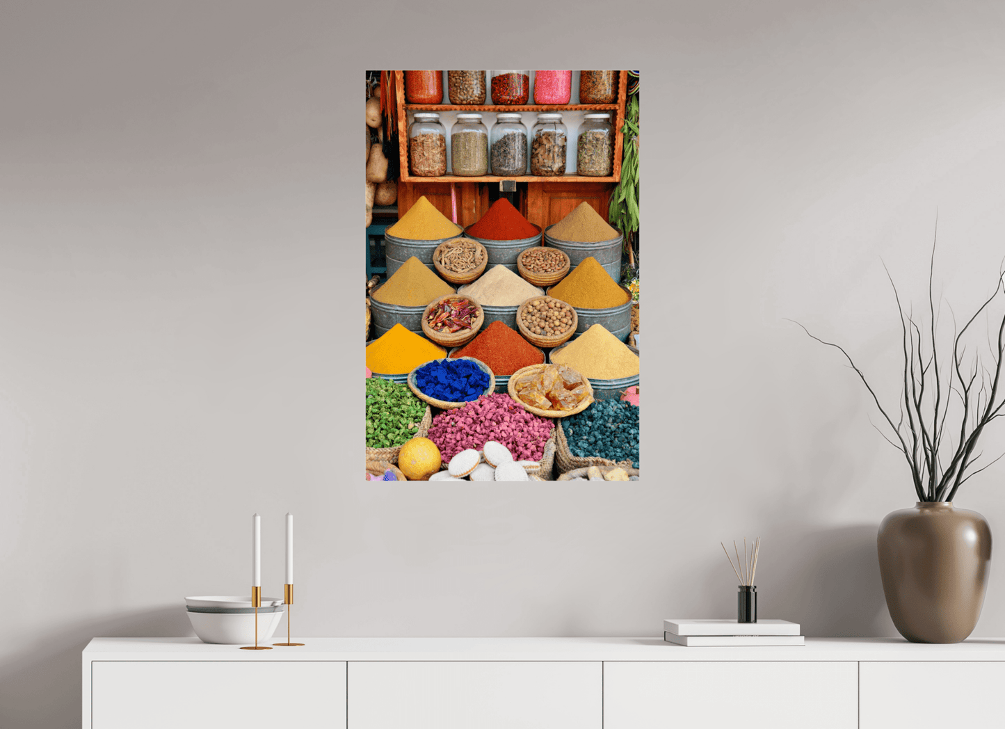 Spices and Colors from Marrakech — Photo by J. Schleenbecker, ©2025, Fine Art Photograph - Colors of Marrakech - Photo Art Gallery