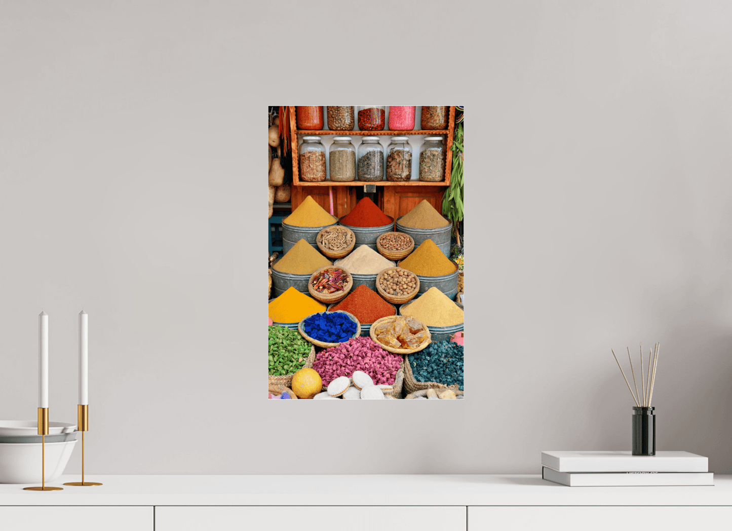 Spices and Colors from Marrakech — Photo by J. Schleenbecker, ©2025, Fine Art Photograph - Colors of Marrakech - Photo Art Gallery