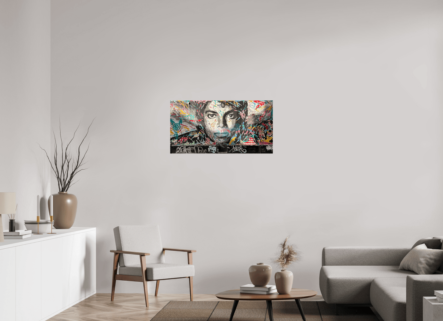The King of Pop Vol. 1 - Collection "Graffiti Street Art meets Marrakech" - Photo Art Print under Acrylic Glass; Various Frame Options - Colors of Marrakech - Photo Art Gallery