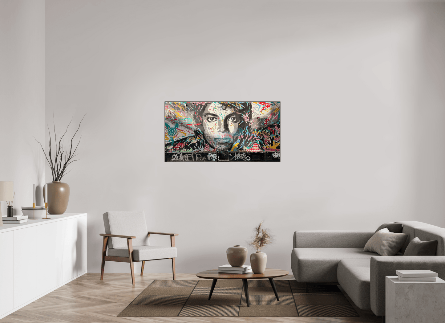 The King of Pop Vol. 1 - Collection "Graffiti Street Art meets Marrakech" - Photo Art Print under Acrylic Glass; Various Frame Options - Colors of Marrakech - Photo Art Gallery