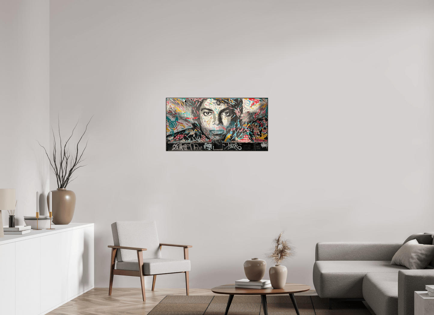 The King of Pop Vol. 1 - Collection "Graffiti Street Art meets Marrakech" - Photo Art Print under Acrylic Glass; Various Frame Options - Colors of Marrakech - Photo Art Gallery