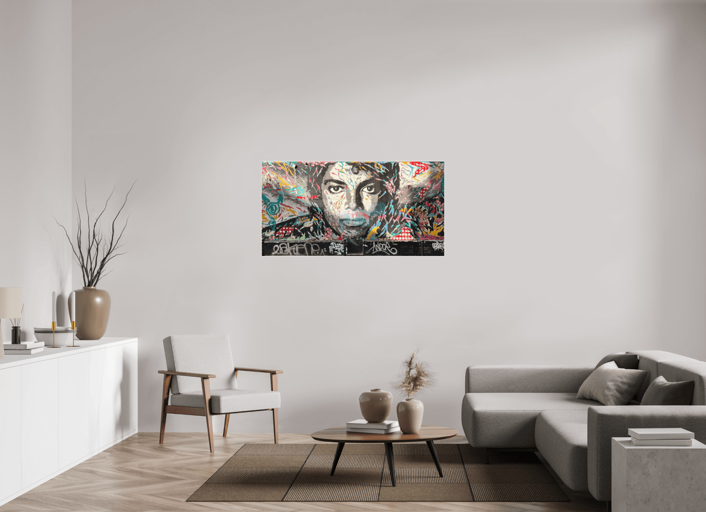 The King of Pop Vol. 1 - Collection "Graffiti Street Art meets Marrakech" - Photo Art Print under Acrylic Glass; Various Frame Options - Colors of Marrakech - Photo Art Gallery