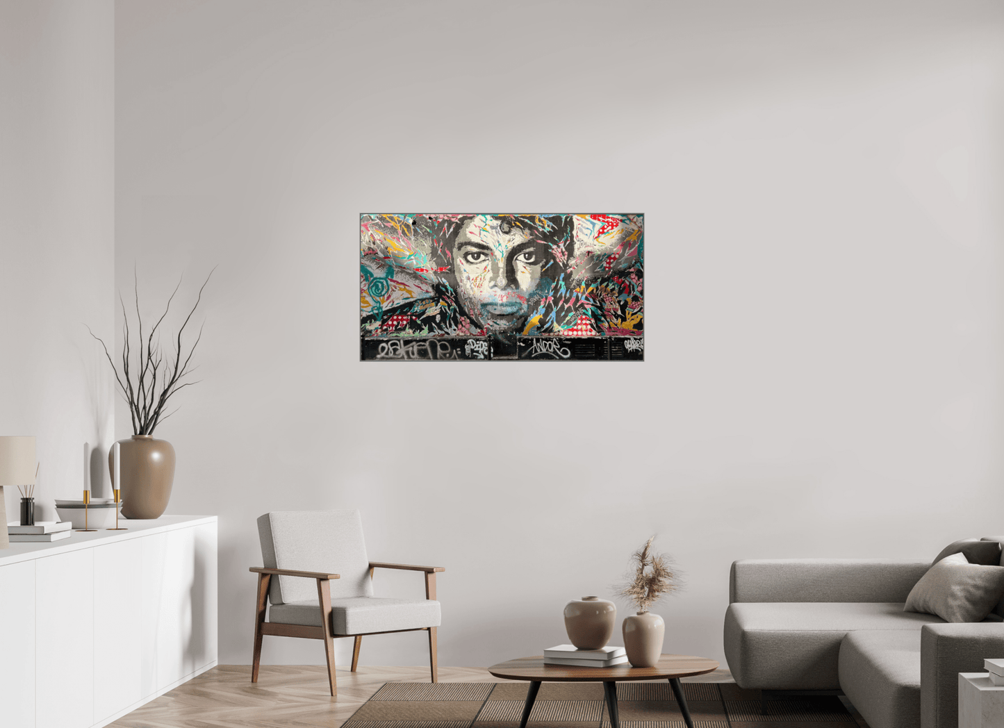 The King of Pop Vol. 1 - Collection "Graffiti Street Art meets Marrakech" - Photo Art Print under Acrylic Glass; Various Frame Options - Colors of Marrakech - Photo Art Gallery