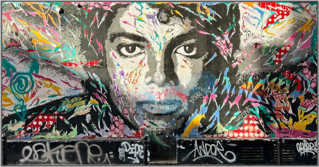 The King of Pop Vol. 1 - Collection "Graffiti Street Art meets Marrakech" - Photo Art Print under Acrylic Glass; Various Frame Options - Colors of Marrakech - Photo Art Gallery